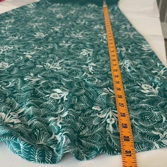 Green Sleeveless V-Neck jerseys knit comfort midi Sundress vacation tropical - Picture 12 of 14